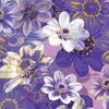Benartex Metallic Impressions Garden Impressions Violet