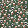 P&B Textiles Christmas Miniatures III Hot Cocoa Allover Dark Green