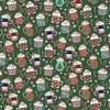 P&B Textiles Christmas Miniatures III Hot Cocoa Allover Dark Green