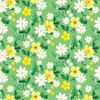 Benartex Delightful Daisies Daisy Garden Green