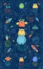 Maywood Studio Space Monsters Panel Dark Navy/Multi