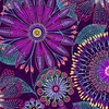 Henry Glass Flora Dora 108 Inch Wide Backing Fabric Floral Medallions Purple