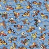 QT Fabrics Turbo Tykes Animal Race Car Toss Blue
