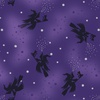 Lewis and Irene Fabrics Cast A Spell Flying Witches Purple