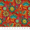 Northcott Boho Blooms Small Trail Red/Multi