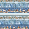 Benartex Woodland Wonderland Stripe Blue