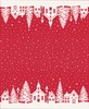 Moda Buon Natale Christmas Village Double Border Pomegranate