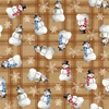 Henry Glass Hollyville Manor Tossed Snowmen Caramel