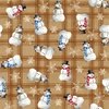 Henry Glass Hollyville Manor Tossed Snowmen Caramel