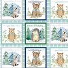 3 Wishes Fabric Forest Friends Blue Plaid Patch Multi