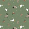Lewis and Irene Fabrics Small Things Rivers and Creeks Ducks and Geese Green