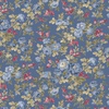 P&B Textiles Belles Pivoines Medium Floral Blue