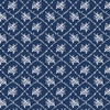 Benartex Classic Keepsakes in Blue Rose Trellis Navy Blue