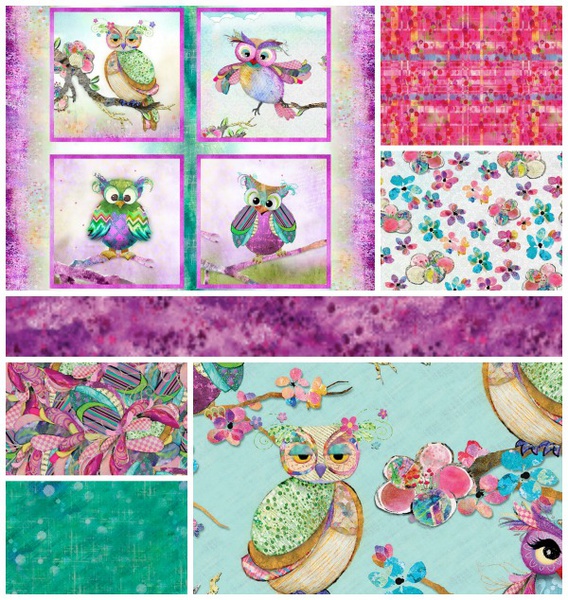 Boho Owls by 3 Wishes Fabrics