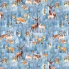 Benartex Woodland Wonderland Scenic Medium Blue