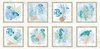 P&B Textiles Sea Whispers Panel Sea Life Blocks Multi