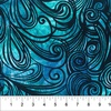 Northcott Banyan Batiks Color Me Banyan Swirls Bleached with Overprint Turquoise