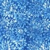 Anthology Fabrics Moody Blue Baliscapes Batik Styled Flower Cobalt Blue