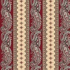 QT Fabrics Oxford Archival Paisley Stripe Brick
