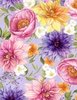 Wilmington Prints In Bloom Large Floral Purple