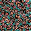 QT Fabrics Fluttering Garden Butterfly Medallions Dk. Turquoise