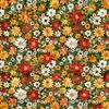 QT Fabrics Rule the Roost Packed Flowers Green