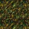 Blank Quilting Wilderness Song Forest Moss Leaves and Pinecones Green
