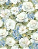 Wilmington Prints Blue Harmony Large Floral All Over Green