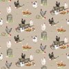 Riley Blake Designs Spring Barn Quilts Chickens Tan