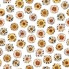 QT Fabrics Poultry in Motion Sunflowers White