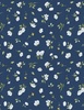 Wilmington Prints Blossom Blues Small Floral Toss Dark Blue