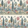 Henry Glass Norwegian Forest Border Stripe Cream