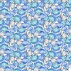 Clothworks Sandy Toes Packed Shells Blue
