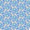 Clothworks Sandy Toes Packed Shells Blue
