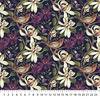 Northcott Avalon Feature Floral with Birds Navy