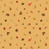 Lewis and Irene Fabrics A Winter Nap Scattered Foliage and Friends Honey