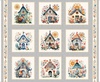 QT Fabrics Poultry in Motion Chicken Coop Block Panel Gray