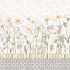 Clothworks Daisy Field Double Border Gray