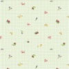P&B Textiles Bunnies and Blooms Tossed Floral on Gingham Green