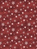 Wilmington Prints Woodland Snowmen Snowflakes Red