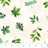 Northcott Luscious Leaves & Dragonflies Cream Multi