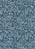 Lewis and Irene Fabrics A Winter's Moon Frosted Foliage Winter Skies Blue with Pearl
