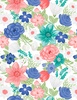 Wilmington Prints Darlin' Garden Packed Floral White