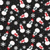 Michael Miller Fabrics Oh Deer Winter is Here Snowmies Black