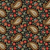 Marcus Fabrics Villa Flora Dotted Paisley Black