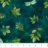 Northcott Luscious Leaves & Dragonflies Teal Multi