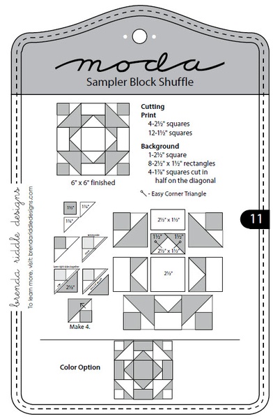 Moda Sampler Block Shuffle - Block 11