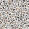 QT Fabrics Forest, Field and Stream Wildlife Toss Gray