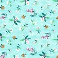 Michael Miller Fabrics Flower Lake Flowers by Lake Aqua