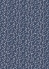 Lewis and Irene Fabrics Forever Blooms Interlaced Blossoms Prussian Blue
